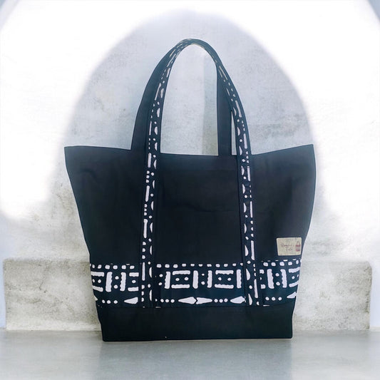 Motif Accented Double-sided Tote
